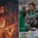 Mortal Kombat (Warner Bros.), a Demon Slayer figure (SAM YEH/AFP via Getty Images)